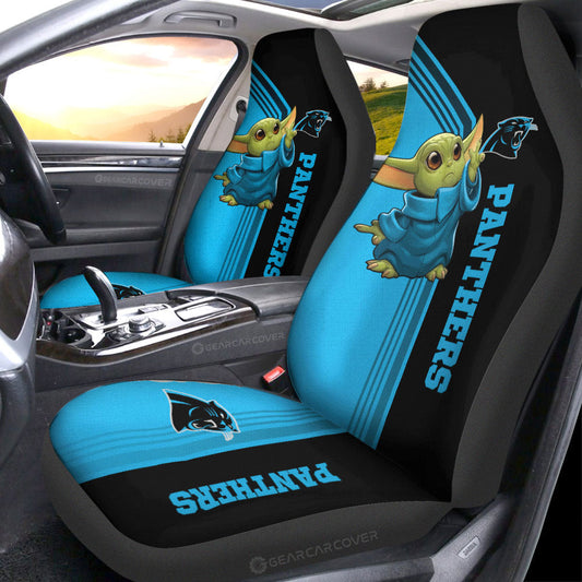 Carolina Panthers Car Seat Covers Baby Yoda Car Accessories - Gearcarcover - 1