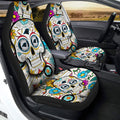Carolina Panthers Car Seat Covers Custom Sugar Skull Car Accessories - Gearcarcover - 2