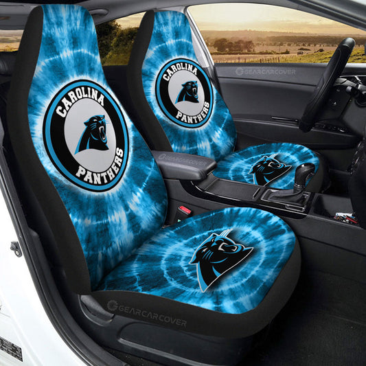 Carolina Panthers Car Seat Covers Custom Tie Dye Car Accessories - Gearcarcover - 2