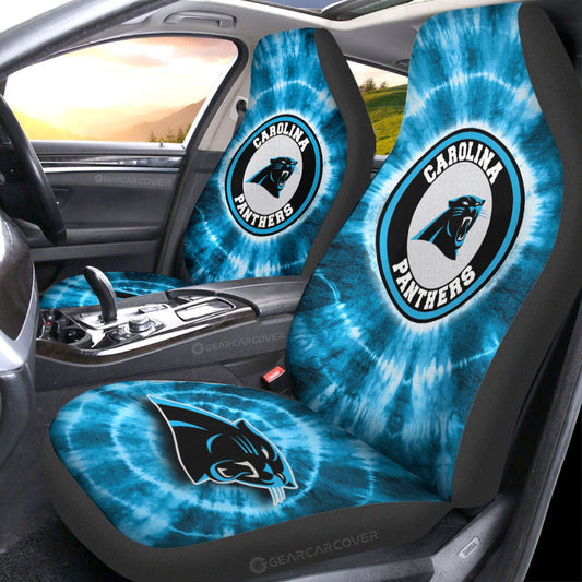 Carolina Panthers Car Seat Covers Custom Tie Dye Car Accessories - Gearcarcover - 1