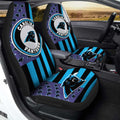 Carolina Panthers Car Seat Covers Custom US Flag Style - Gearcarcover - 1