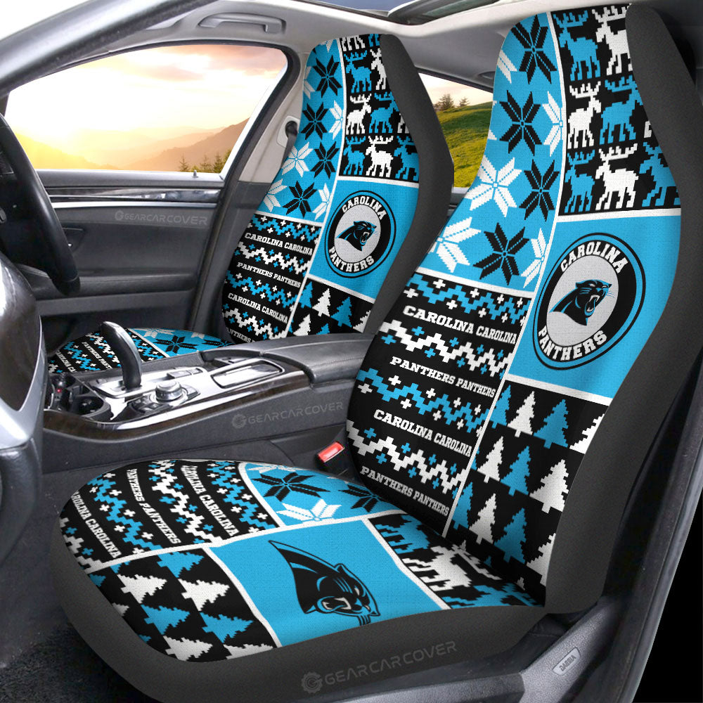 Carolina Panthers Car Seat Covers Custom Ugly Style Car Accessories - Gearcarcover - 1