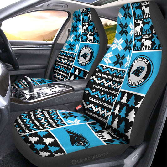 Carolina Panthers Car Seat Covers Custom Ugly Style Car Accessories - Gearcarcover - 1