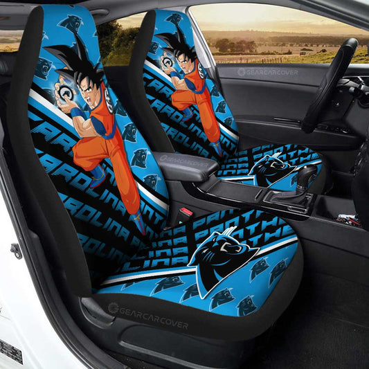 Carolina Panthers Car Seat Covers Goku Car Decorations For Fans - Gearcarcover - 1
