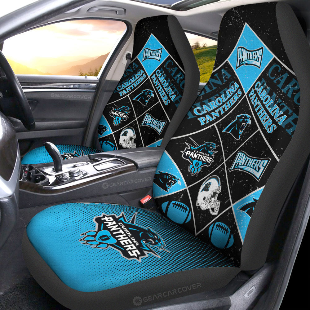 Carolina Panthers Car Seat Covers Sporty Team Collection - Gearcarcover - 1