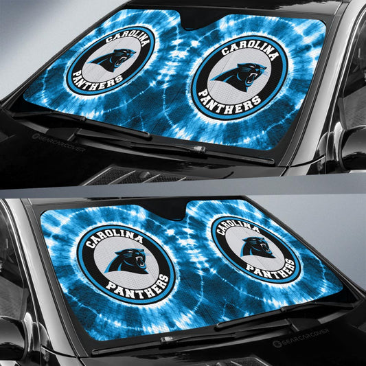 Carolina Panthers Car Sunshade Custom Tie Dye Car Accessories - Gearcarcover - 2