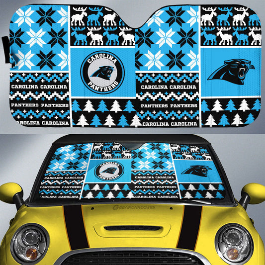 Carolina Panthers Car Sunshade Custom Ugly Style Car Accessories - Gearcarcover - 1
