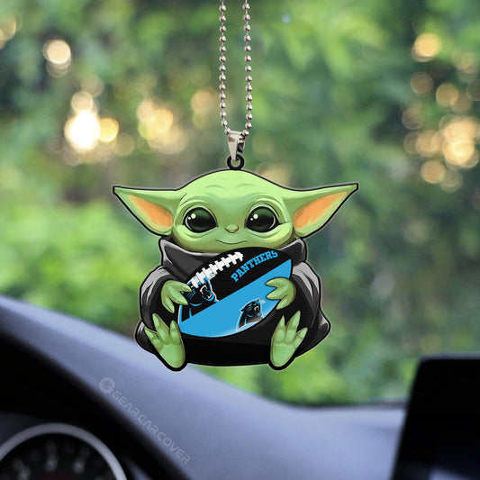 Carolina Panthers Ornament Baby Yoda Car Accessories - Gearcarcover - 2