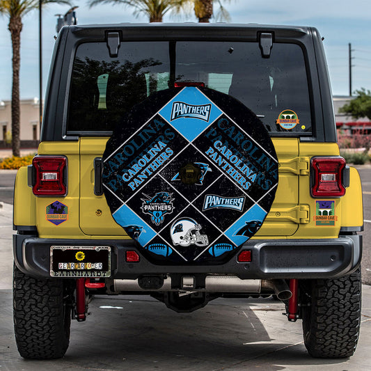 Carolina Panthers Spare Tire Covers Camera Hole Sporty Team Collection - Gearcarcover - 2