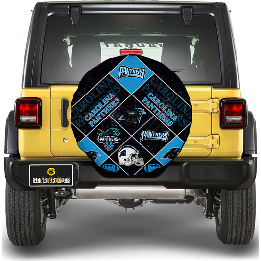 Carolina Panthers Spare Tire Covers Camera Hole Sporty Team Collection - Gearcarcover - 1