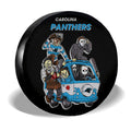 Carolina Panthers Spare Tire Covers Horror Characters Car Accessories - Gearcarcover - 3