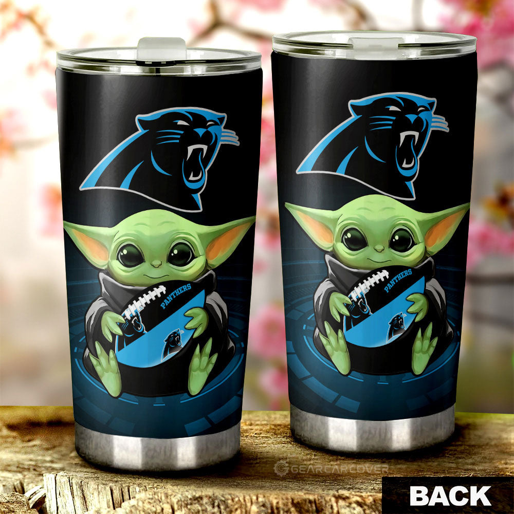 Carolina Panthers Tumbler Cup Custom Car Accessories For Fan - Gearcarcover - 2