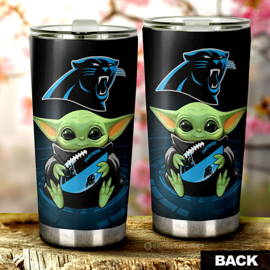 Carolina Panthers Tumbler Cup Custom Car Accessories For Fan - Gearcarcover - 2