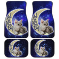 Cat Car Floor Mats Custom I Love You To The Moon And Back Car Accessories Meaningful - Gearcarcover - 1
