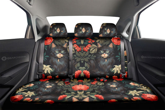 Cat Floral Car Back Seat Cover Custom Car Accessories - Gearcarcover - 2