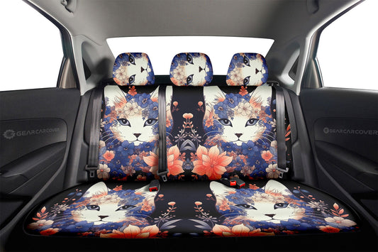 Cat Floral Car Back Seat Cover Custom Car Accessories - Gearcarcover - 2
