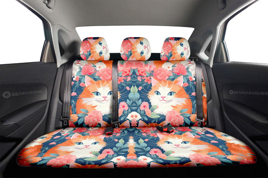 Cat Floral Car Back Seat Cover Custom Car Accessories - Gearcarcover - 2