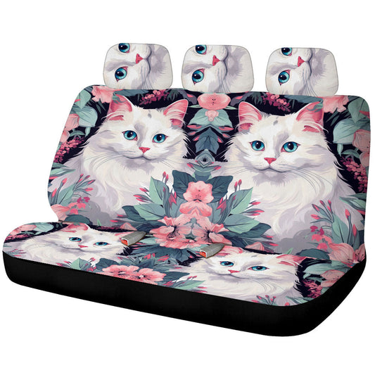 Cat Floral Car Back Seat Cover Custom Car Accessories - Gearcarcover - 1
