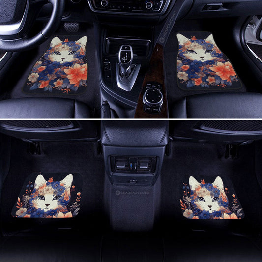 Cat Floral Car Floor Mats Custom Car Accessories - Gearcarcover - 2