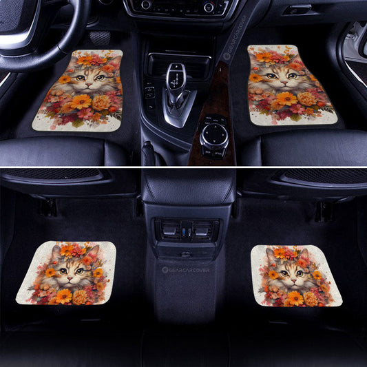 Cat Floral Car Floor Mats Custom Car Accessories - Gearcarcover - 2