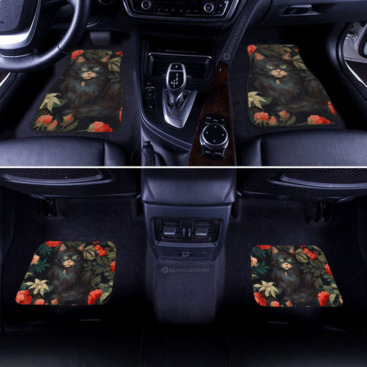 Cat Floral Car Floor Mats Custom Car Accessories - Gearcarcover - 2