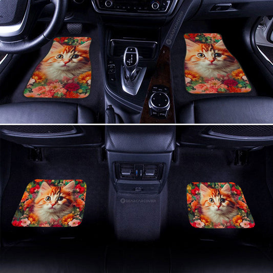 Cat Floral Car Floor Mats Custom Car Accessories - Gearcarcover - 2