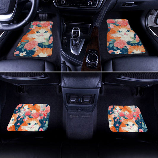 Cat Floral Car Floor Mats Custom Car Accessories - Gearcarcover - 2
