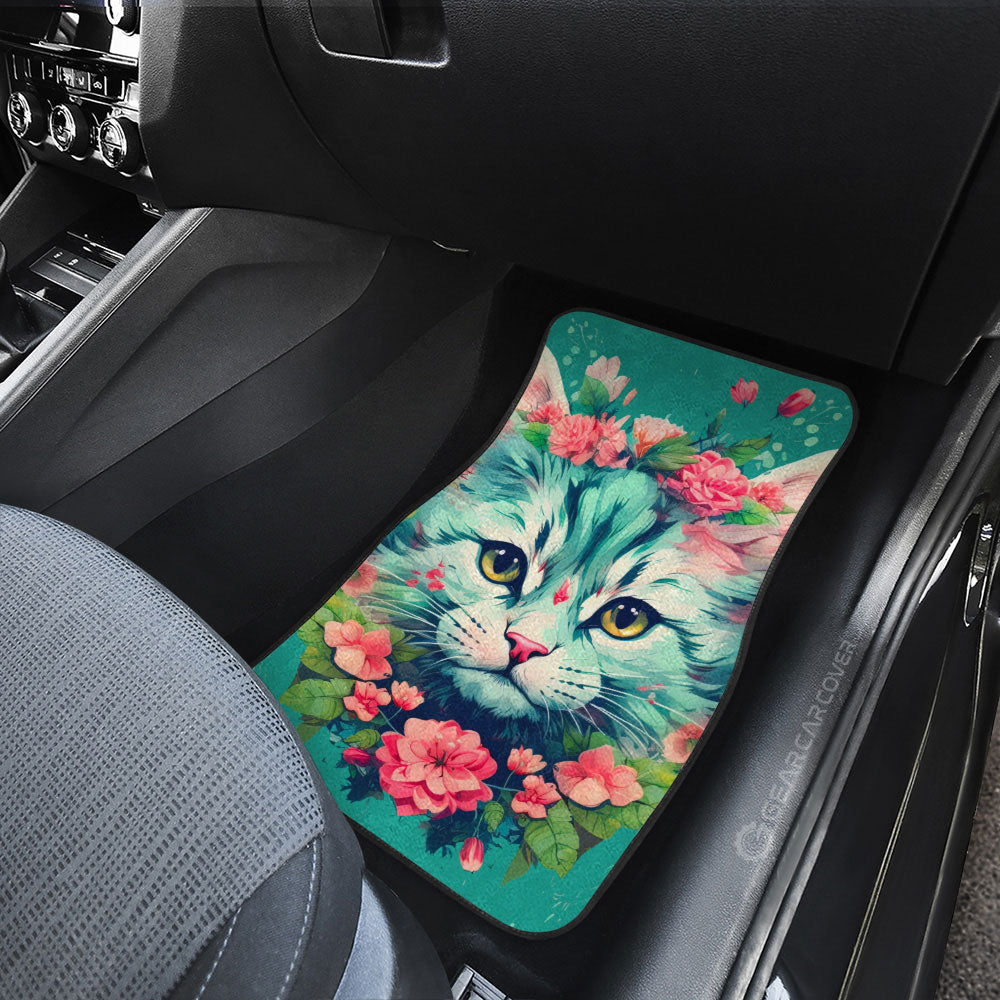 Cat Floral Car Floor Mats Custom Car Accessories - Gearcarcover - 3