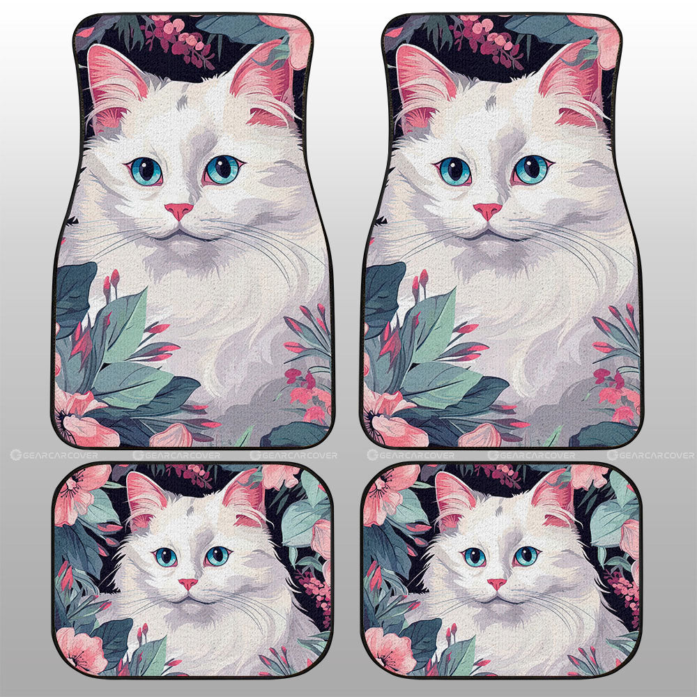 Cat Floral Car Floor Mats Custom Car Accessories - Gearcarcover - 1