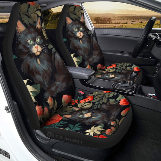 Cat Floral Car Seat Covers Custom Car Accessories - Gearcarcover - 2