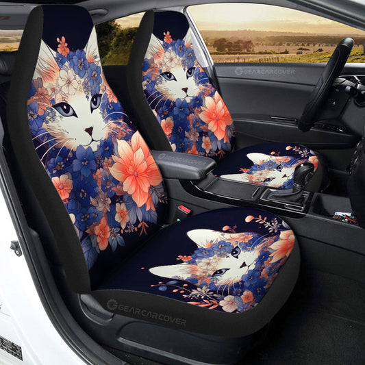 Cat Floral Car Seat Covers Custom Car Accessories - Gearcarcover - 2