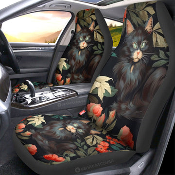 Cat Floral Car Seat Covers Custom Car Accessories - Gearcarcover - 1