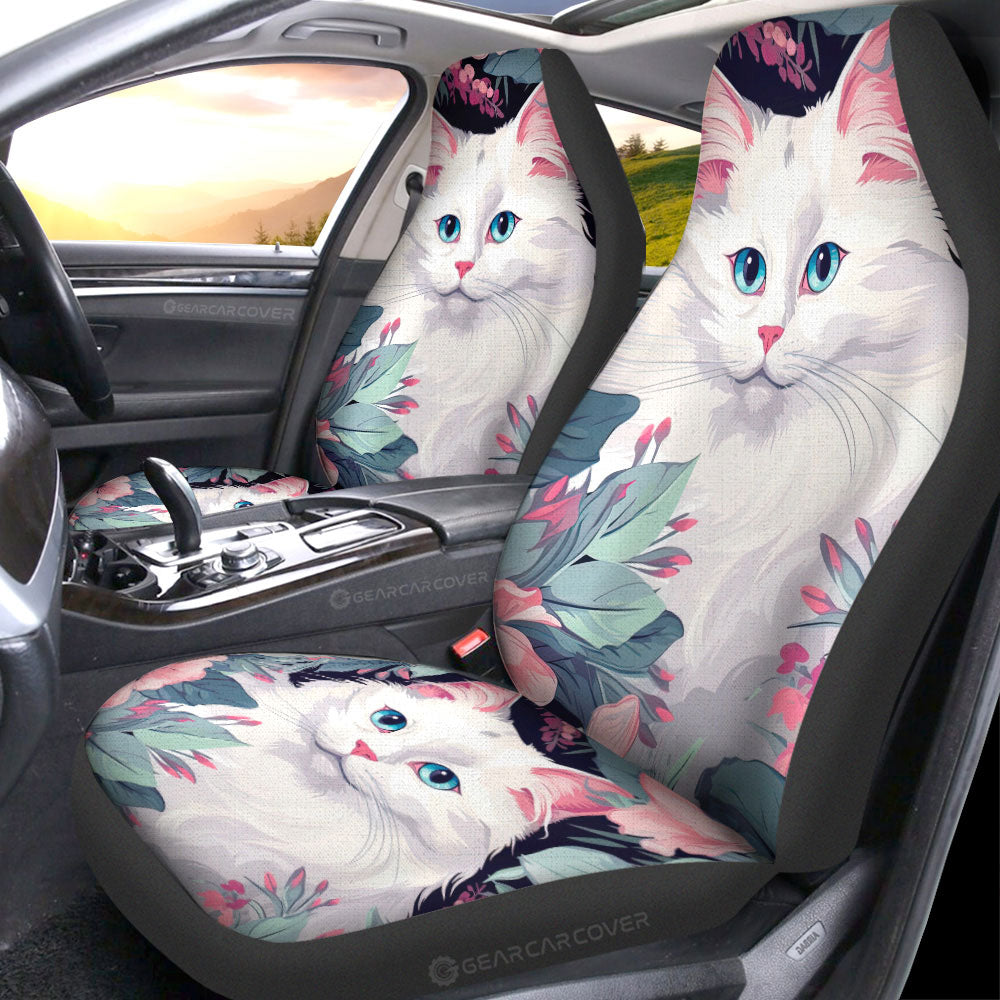 Cat Floral Car Seat Covers Custom Car Accessories - Gearcarcover - 1