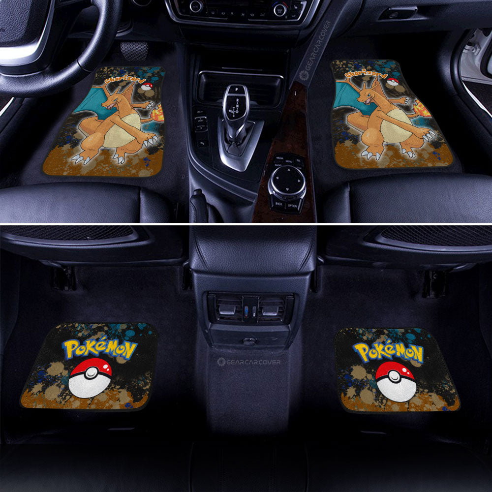 Charizard Car Floor Mats Custom Tie Dye Style Anime Car Accessories - Gearcarcover - 3