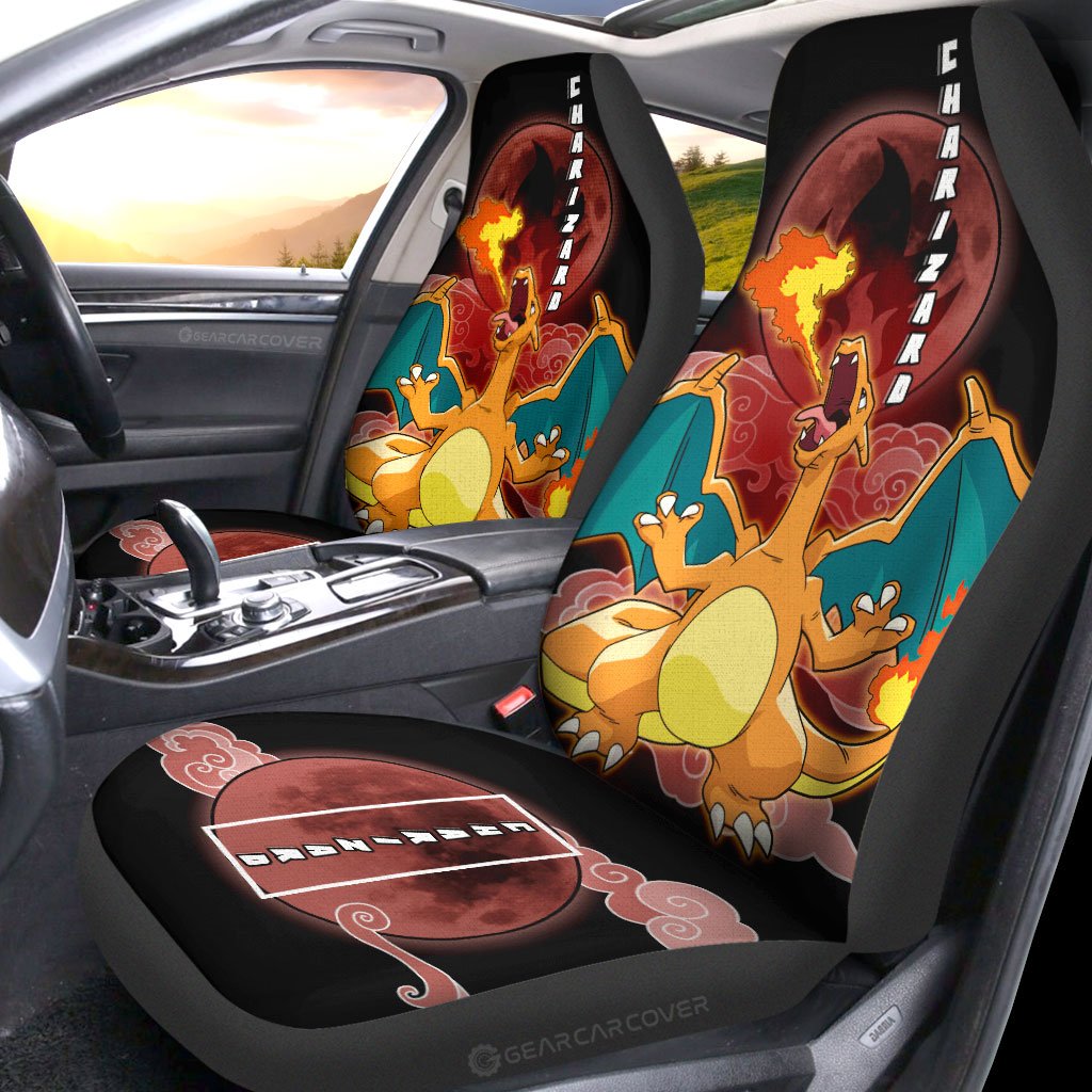 Charizard Car Seat Covers Custom Anime Car Accessories For Anime Fans - Gearcarcover - 2