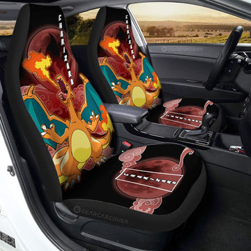 Charizard Car Seat Covers Custom Anime Car Accessories For Anime Fans - Gearcarcover - 1