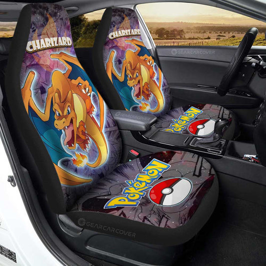 Charizard Car Seat Covers Custom Anime Galaxy Manga Style - Gearcarcover - 1