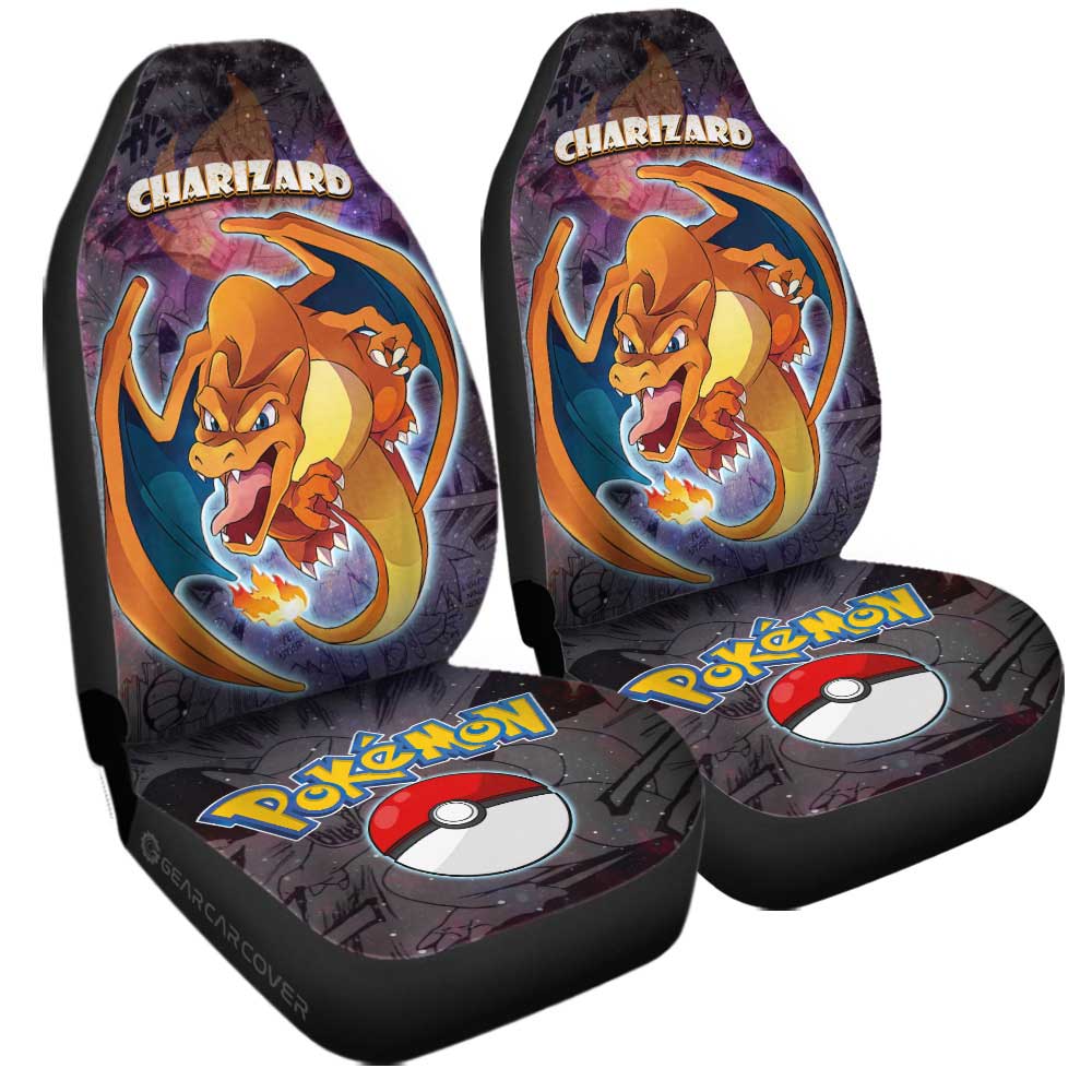 Charizard Car Seat Covers Custom Galaxy Manga Style - Gearcarcover - 3