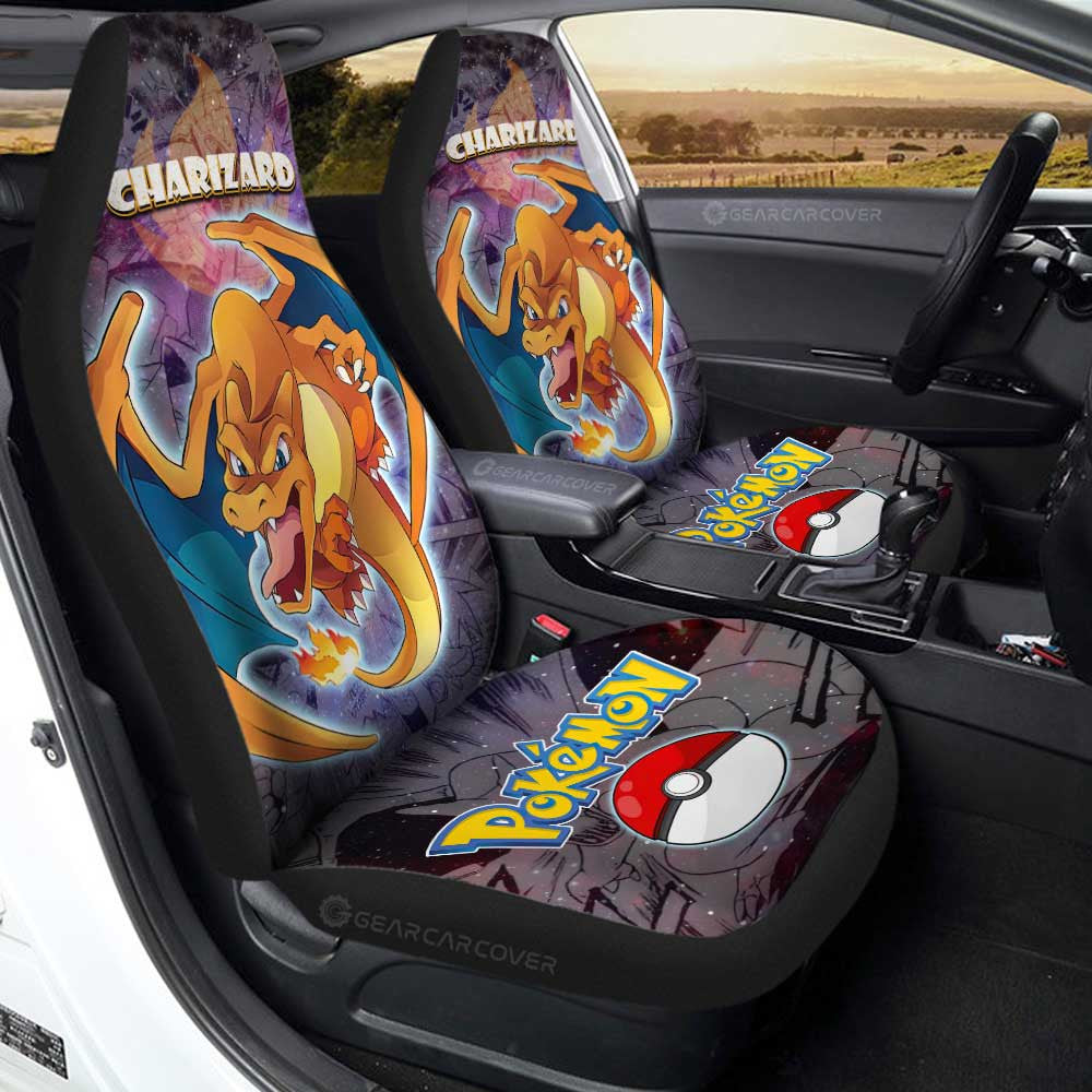 Charizard Car Seat Covers Custom Galaxy Manga Style - Gearcarcover - 1