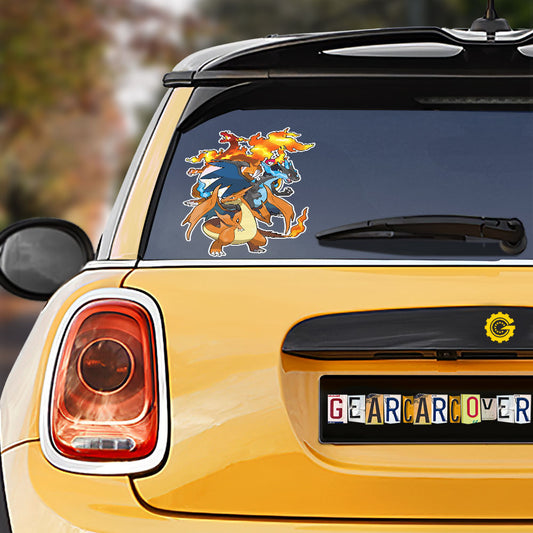 Charizard Evolution Car Sticker Custom Anime - Gearcarcover - 1