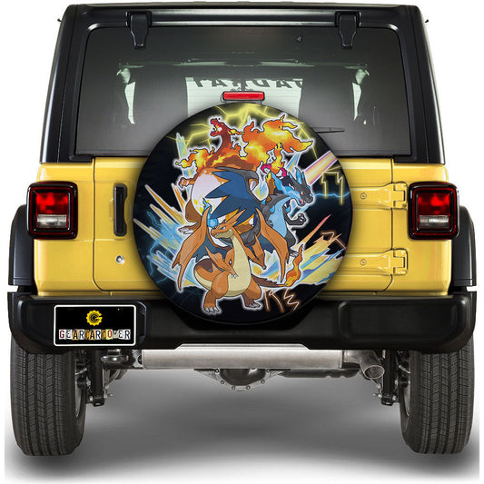 Charizard Evolution Spare Tire Cover Custom Anime - Gearcarcover - 1