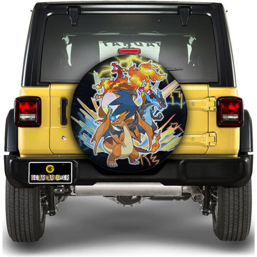 Charizard Evolution Spare Tire Cover Custom - Gearcarcover - 1