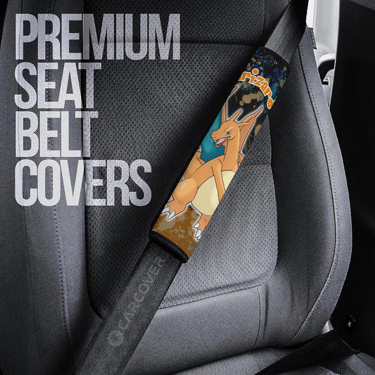 Charizard Seat Belt Covers Custom Tie Dye Style Anime Car Accessories - Gearcarcover - 2
