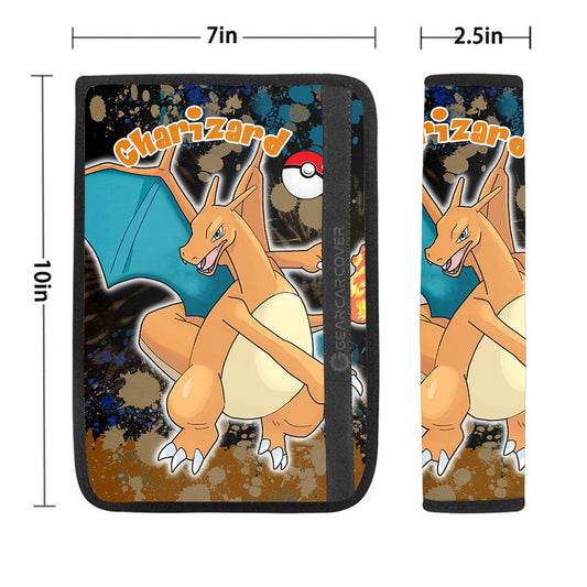 Charizard Seat Belt Covers Custom Tie Dye Style Anime Car Accessories - Gearcarcover - 1