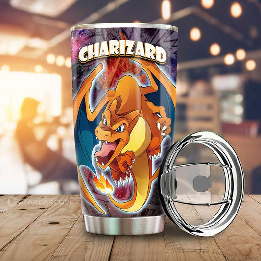 Charizard Tumbler Cup Custom Anime Galaxy Manga Style - Gearcarcover - 1