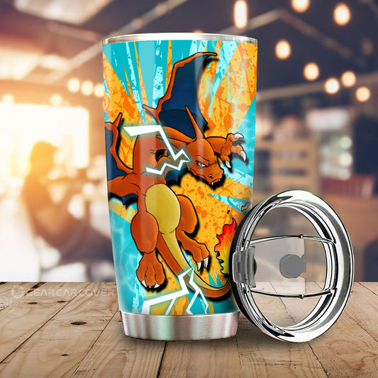 Charizard Tumbler Cup Custom Car Interior Accessories - Gearcarcover - 1