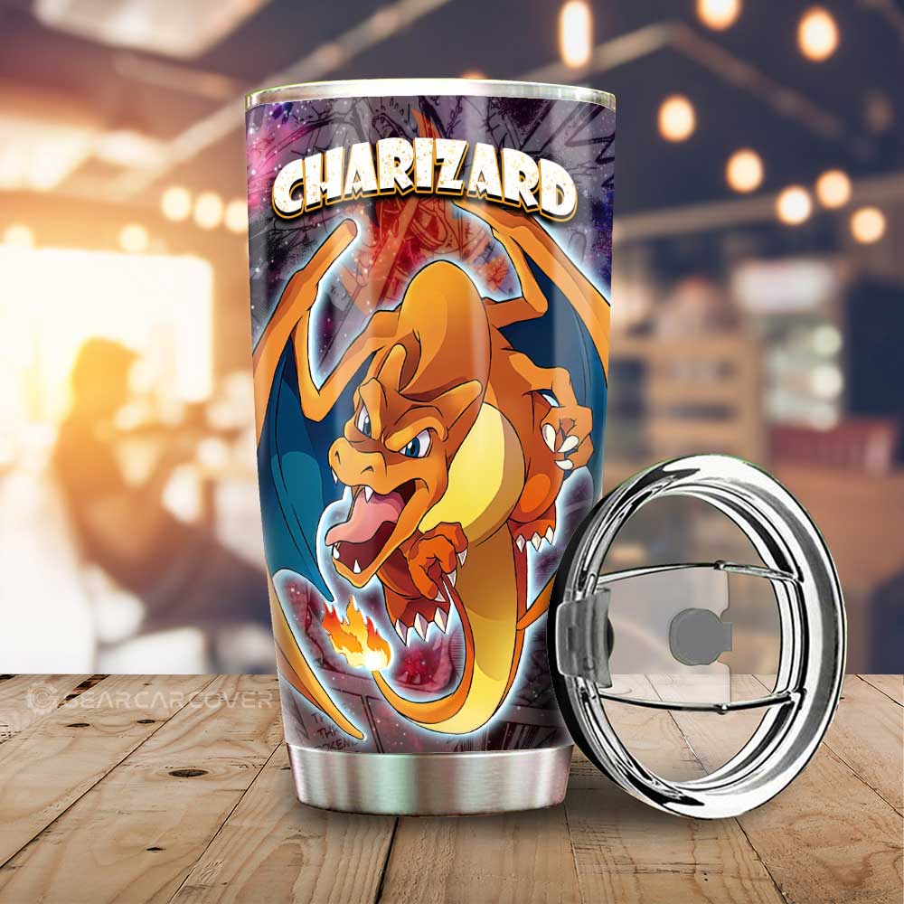 Charizard Tumbler Cup Custom Galaxy Manga Style - Gearcarcover - 1