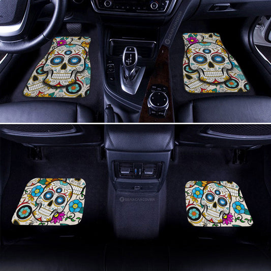 Charlotte FC Car Floor Mats Custom Sugar Skull Car Accessories - Gearcarcover - 2