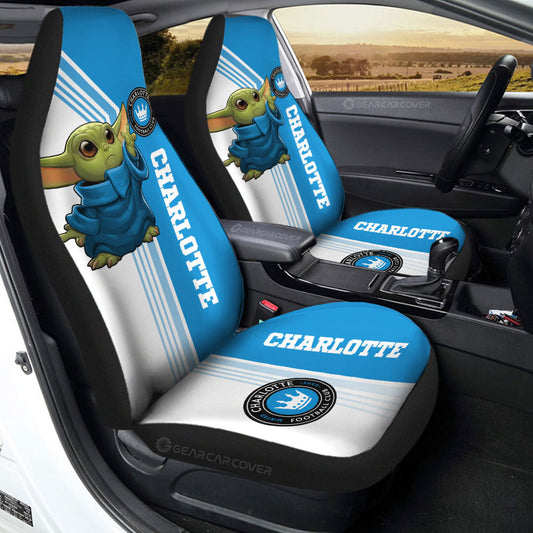 Charlotte FC Car Seat Covers Baby Yoda Car Accessories - Gearcarcover - 2