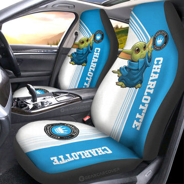 Charlotte FC Car Seat Covers Baby Yoda Car Accessories - Gearcarcover - 1